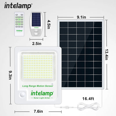 Lampe Solaire Extérieur Détecteur de Mouvement avec Télécommande