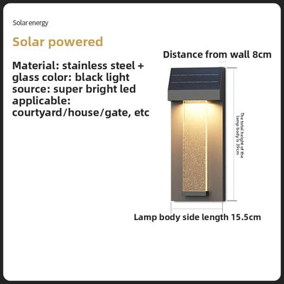 Applique Solaire Murale Extérieure Étanche pour Porte