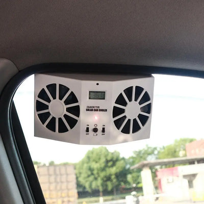 Ventilateur Solaire de Voiture avec Écran Sans Batterie