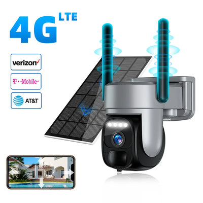 Caméra Solaire 4G Extérieure Détection Humaine