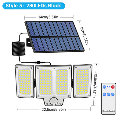 Projecteur Solaire LED Détecteur de Mouvement Étanche Extérieur