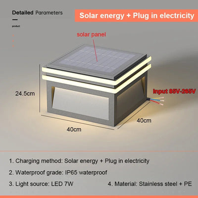 Lampe Solaire Pilier de Portail Étanche - vue 8