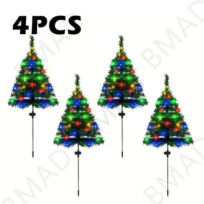 Lampe Solaire Arbre de Noël LED Étanche Jardin et Patio