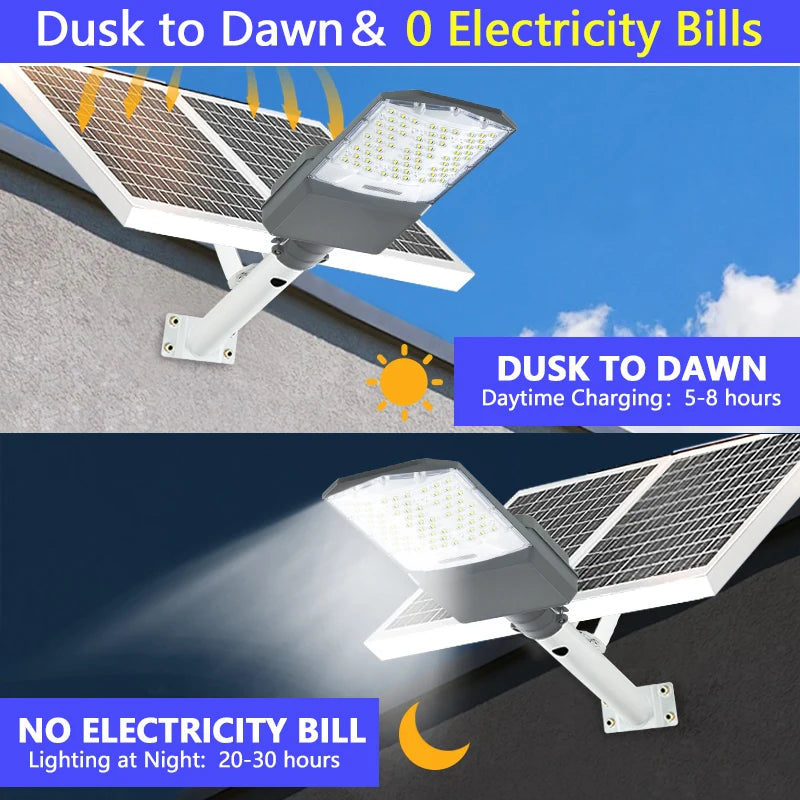 Projecteur solaire extérieur LED étanche pour jardin