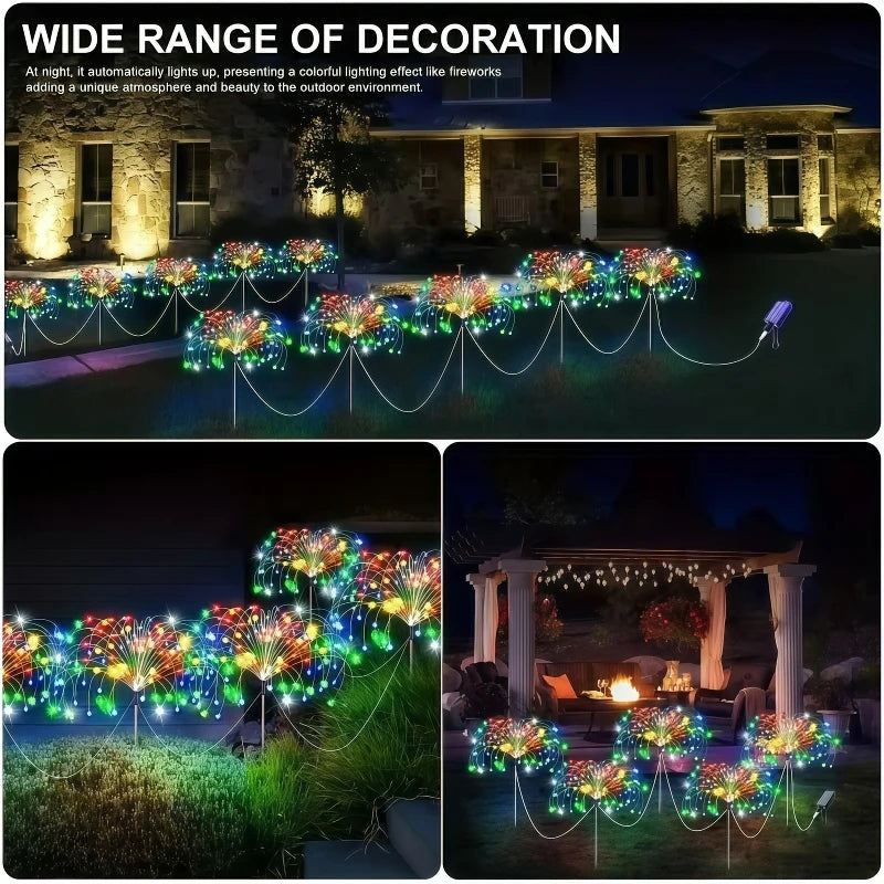 Lot de 6 Lampes Solaires Jardin LED 8 Modes Extérieur IP65