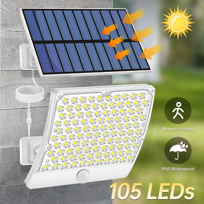 Projecteur Solaire LED Détecteur de Mouvement Étanche Extérieur