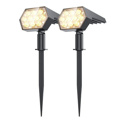 Spot Solaire Extérieur 92 LED 2 en 1 à Planter ou Fixer