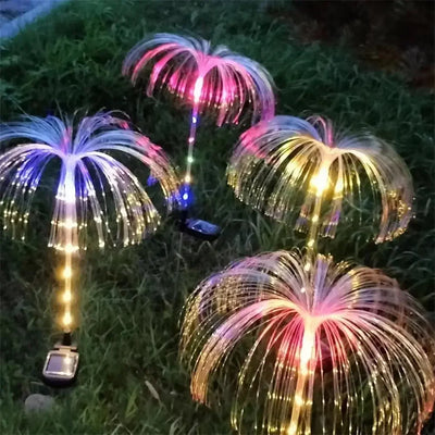 Lampe Solaire Méduse et Fleurs Lumineuses pour Jardin
