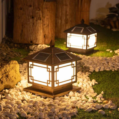 Lampe Solaire de Pilier et Poteau Exterieur