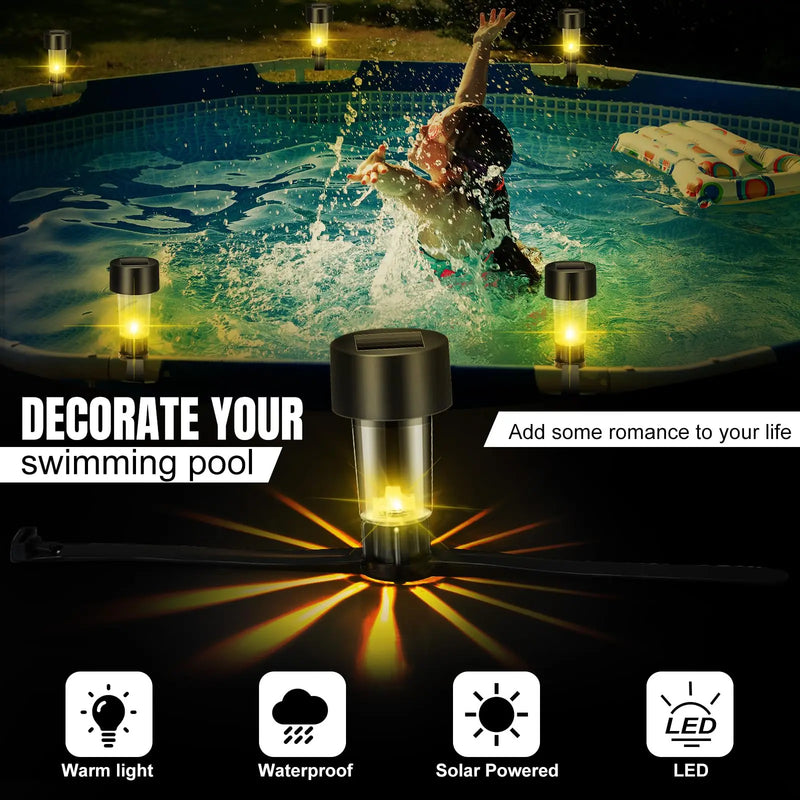 Lampe Solaire de Piscine LED Flottante