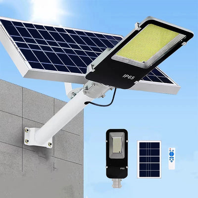 Lampadaire Solaire 1000W Puissant Crépuscule Aube Étanche Extérieur