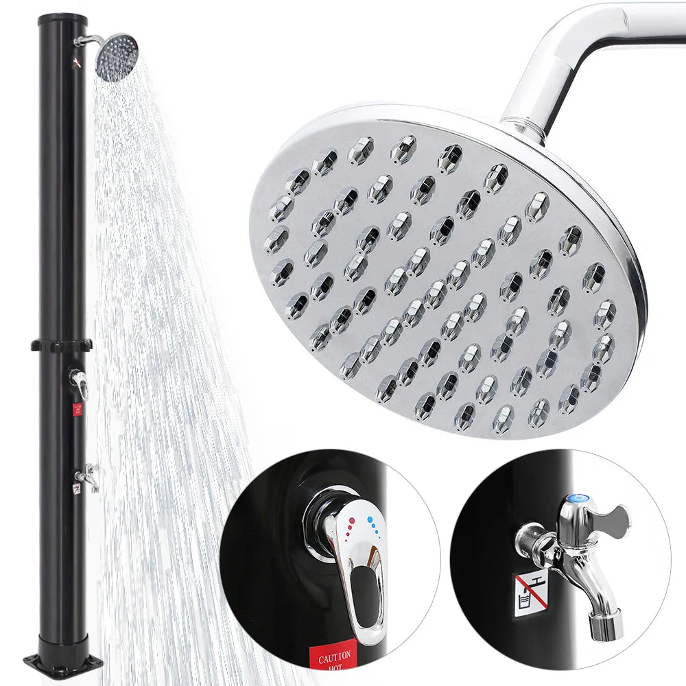 Douche Solaire de Jardin 35 L Noire Eau Chaude et Froide