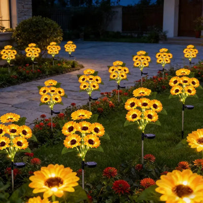 Lampe Solaire Tournesol Décorative pour Jardin et Pelouse