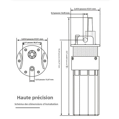 Pompe Submersible Solaire pour Puits Profond 70m