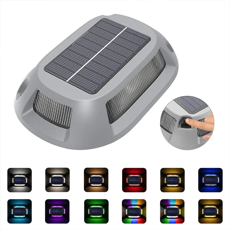 Spot solaire encastrable RGB en aluminium