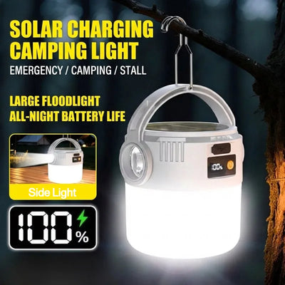 Lampe Solaire Camping Rechargeable USB Portable Étanche