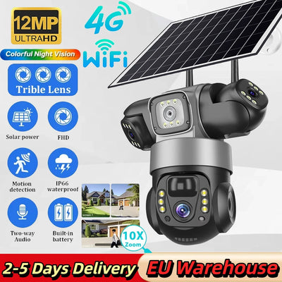 Caméra Solaire Surveillance Extérieure 4G Wifi