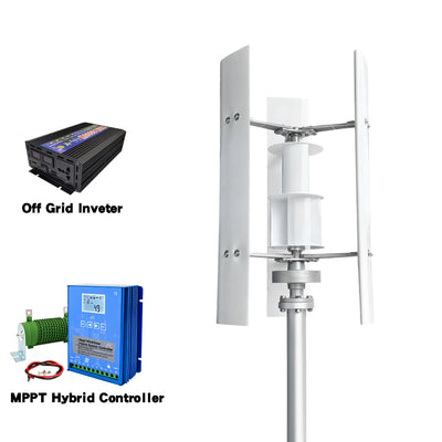 Éolienne Verticale 3000W 48V Kit Complet avec Onduleur