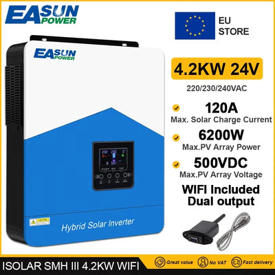 Onduleur Solaire Hybride 6,2 kW 48V MPPT