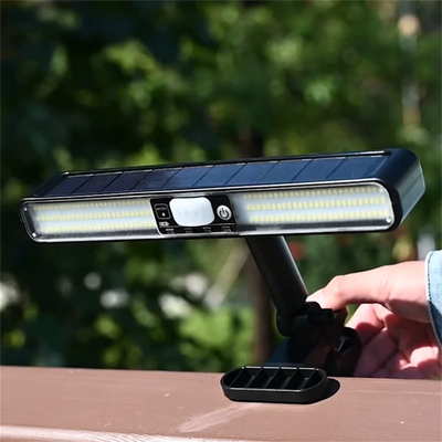 Lampe Solaire Portable 160 LED Détecteur Mouvement Clôture