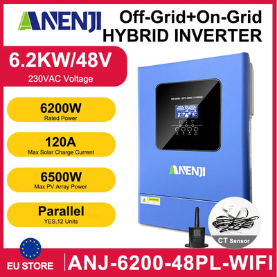Onduleur Solaire Hybride Parallèle 6,2 kW 48V