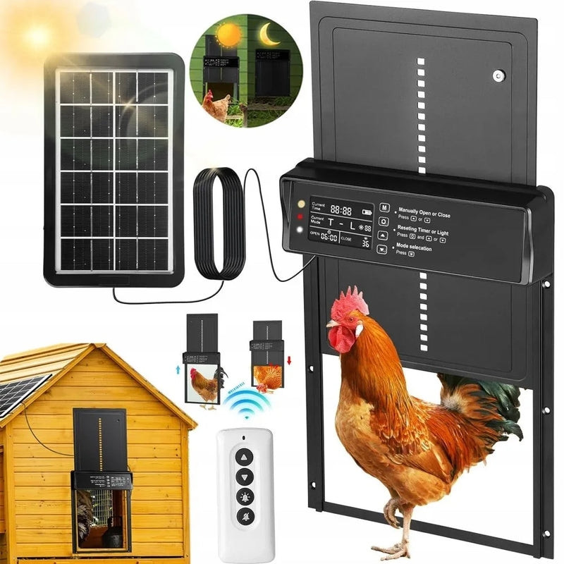 Porte Automatique de Poulailler Solaire Levage Programmable Volailles