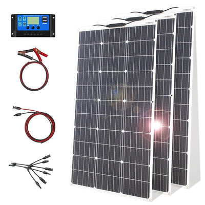 Panneau Solaire Flexible 12V Monocristallin Étanche