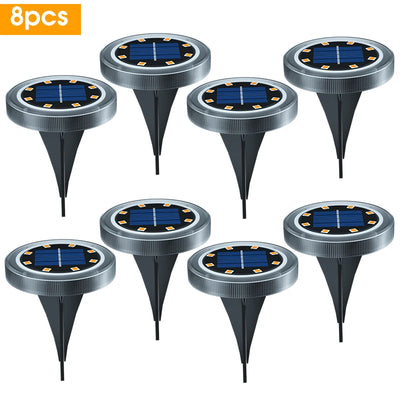 Spot Solaire LED Disque Antidérapant IP65 Jardin Patio Pelouse