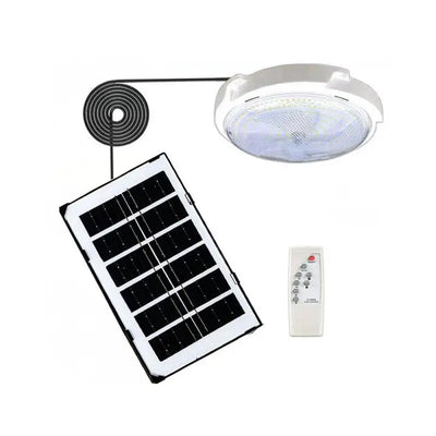 Lampe Solaire Intérieur Plafonnier Noir 3 Couleurs avec Télécommande