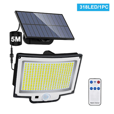 Applique Murale Solaire Extérieur 400 LED avec Télécommande