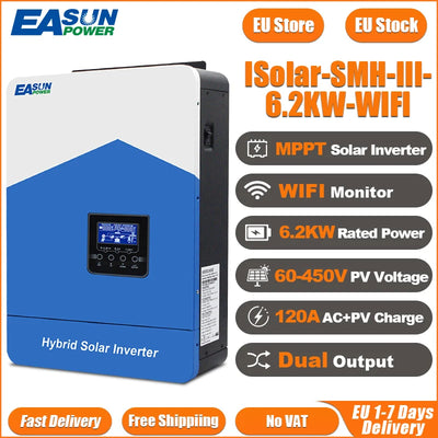 Onduleur Solaire Hybride 6,2 kW 48V MPPT