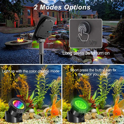 Lampe Solaire Bassin Submersible RGB Kit 3 à 5 Spots