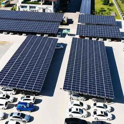 Carport Solaire Hors Réseau 24,78 kW pour 6 Voitures