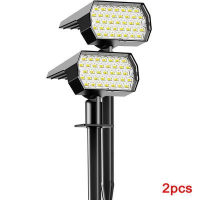 Lampe Solaire Pelouse 74 LED Capteur 3 Couleurs Jardin