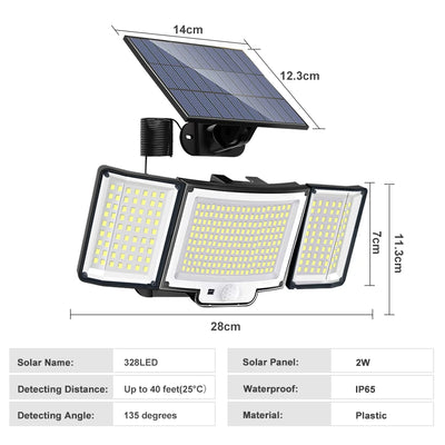 Projecteur Solaire avec Détecteur de Mouvement 348 LED