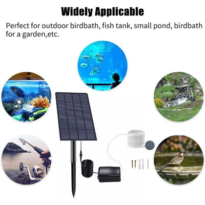 Pompe à Oxygène Solaire pour Aquarium et Bassin