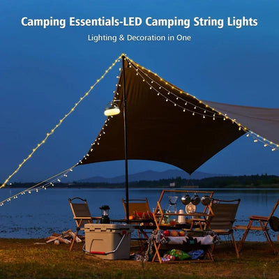 Guirlande Solaire LED Double Camping Étanche IP65 USB-C