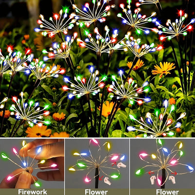 Lampe Solaire Encastrable Motif Floral Jardin Allée
