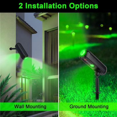 Lampe Solaire Verte Applique Murale Jardin IP65 4 Pièces