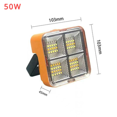Projecteur Solaire Portable 500W Rechargeable Camping Urgence