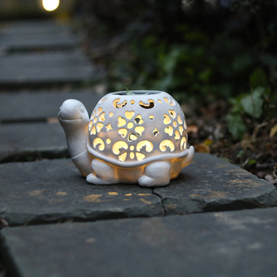 Statue Solaire Tortue Lumineuse Décoration de Jardin