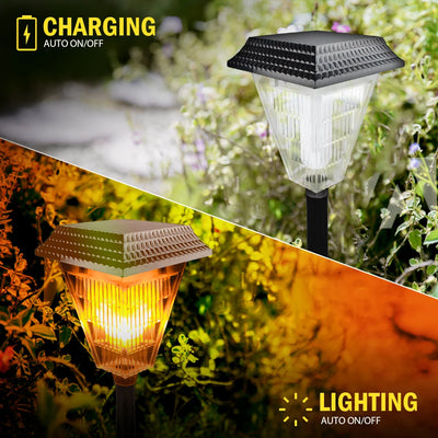 Torche Solaire LED Clignotante Décorative IP65