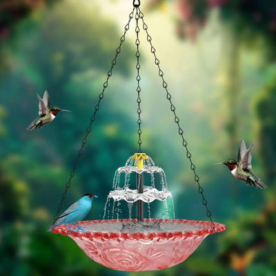 Fontaine Solaire Suspendue Cascade Abreuvoir pour Colibris