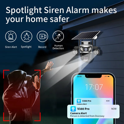 Camera Solaire 4G Exterieure Zoom 10x