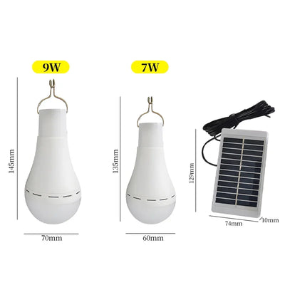Ampoule Solaire LED avec Panneau Photovoltaïque Déporté et Télécommande 7W/9W