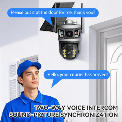 Caméra de Surveillance Solaire 4G Double Objectif - vue 4