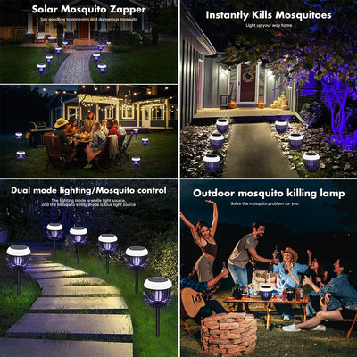 Lampe Solaire Anti-Moustique LED Imperméable Répulsif Jardin