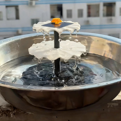 Fontaine Solaire Suspendue Bol en Verre avec Crochet