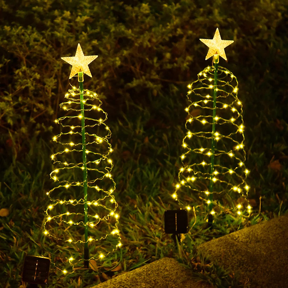 Guirlande Solaire Noël Étoile LED IP65 Extérieur