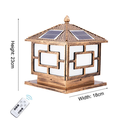 Lampe Solaire de Pilier Colonne Extérieure Étanche